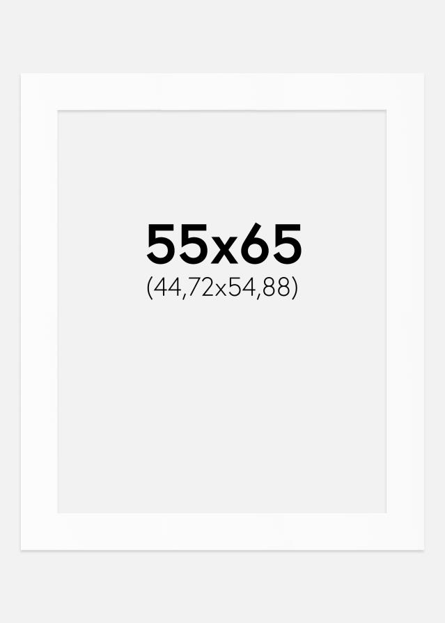 Passepartout Valkoinen Standard (Valkoinen keskus) 55x65 cm (44,72x54,88)