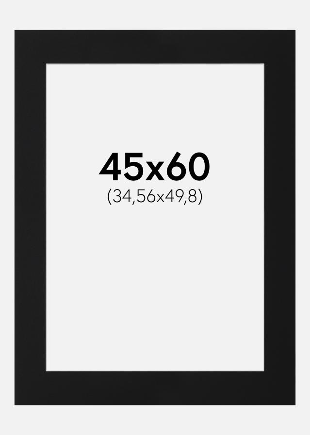 Paspatuuri Musta Standard (Valkoinen keskus) 45x60 cm (34,56x49,8)