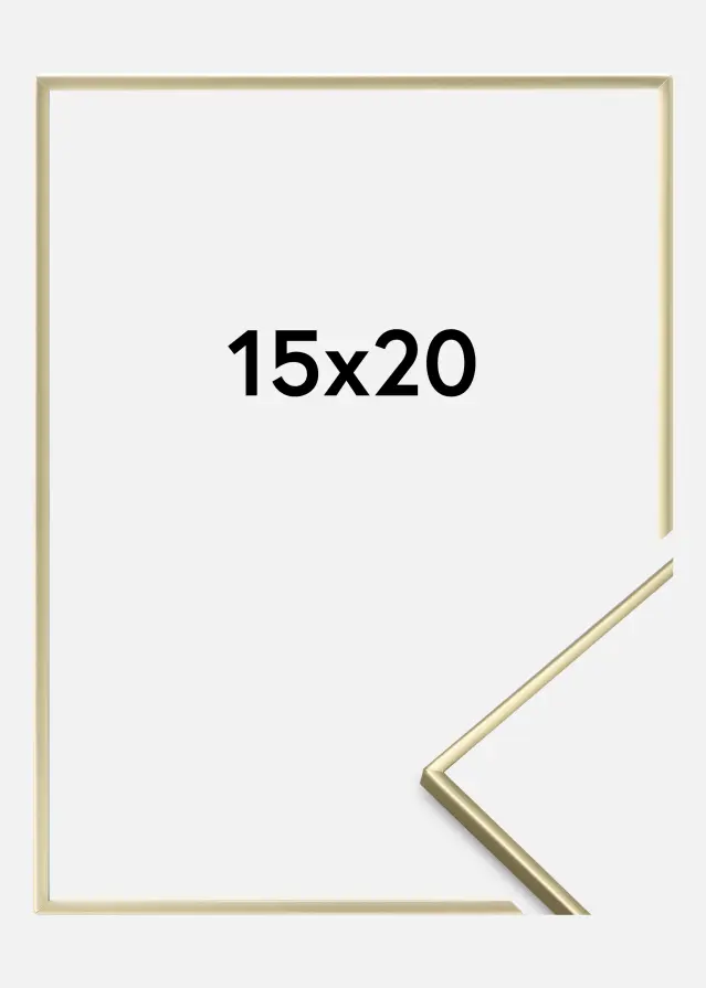 Kehys Sileä Metalli Kullanvärinen 15x20 cm