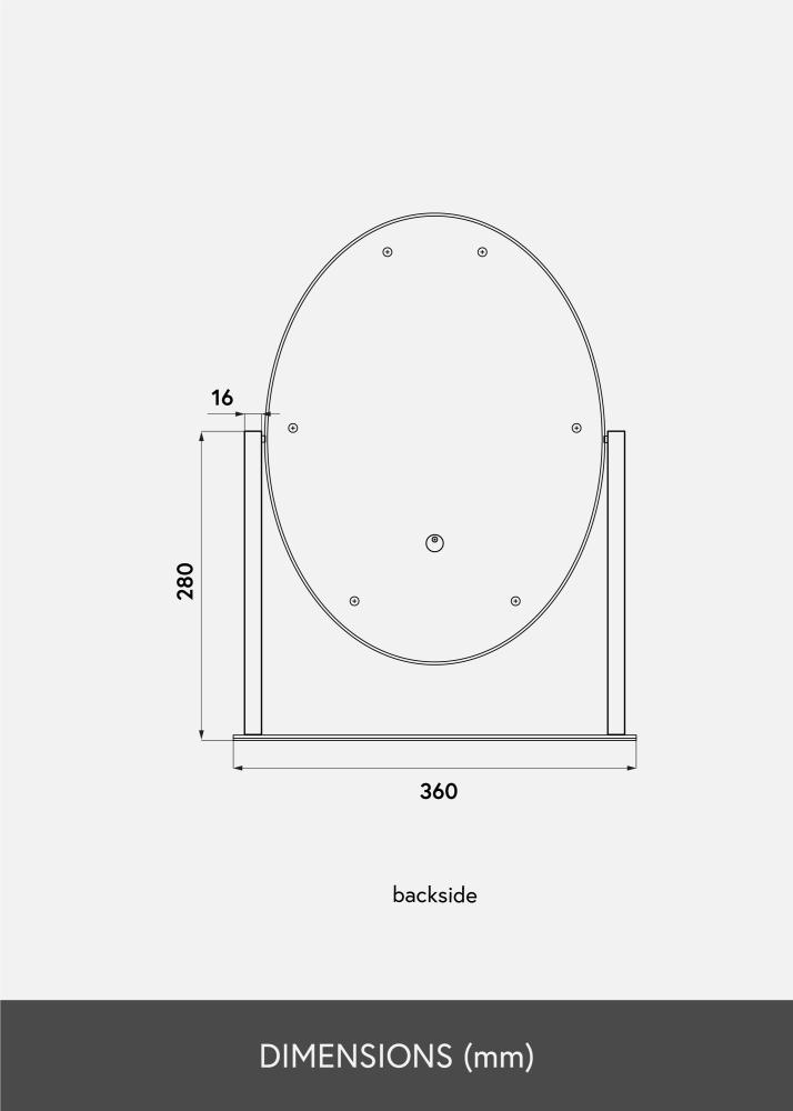 KAILA Meikkipeili IV Musta - 34x47 cm