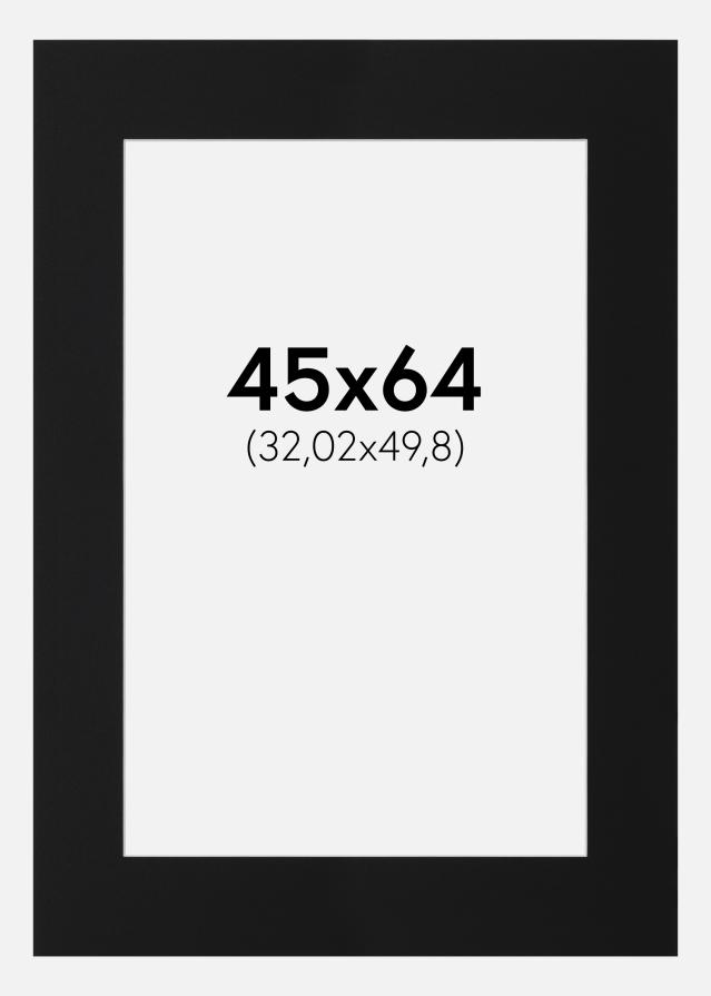 Paspatuuri Musta Standard (Valkoinen keskus) 45x64 cm (32,02x49,8)