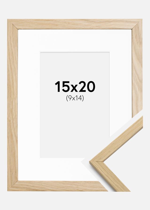 Kehys Edsbyn Tammi 15x20 cm - Passepartout Valkoinen 10x15 cm