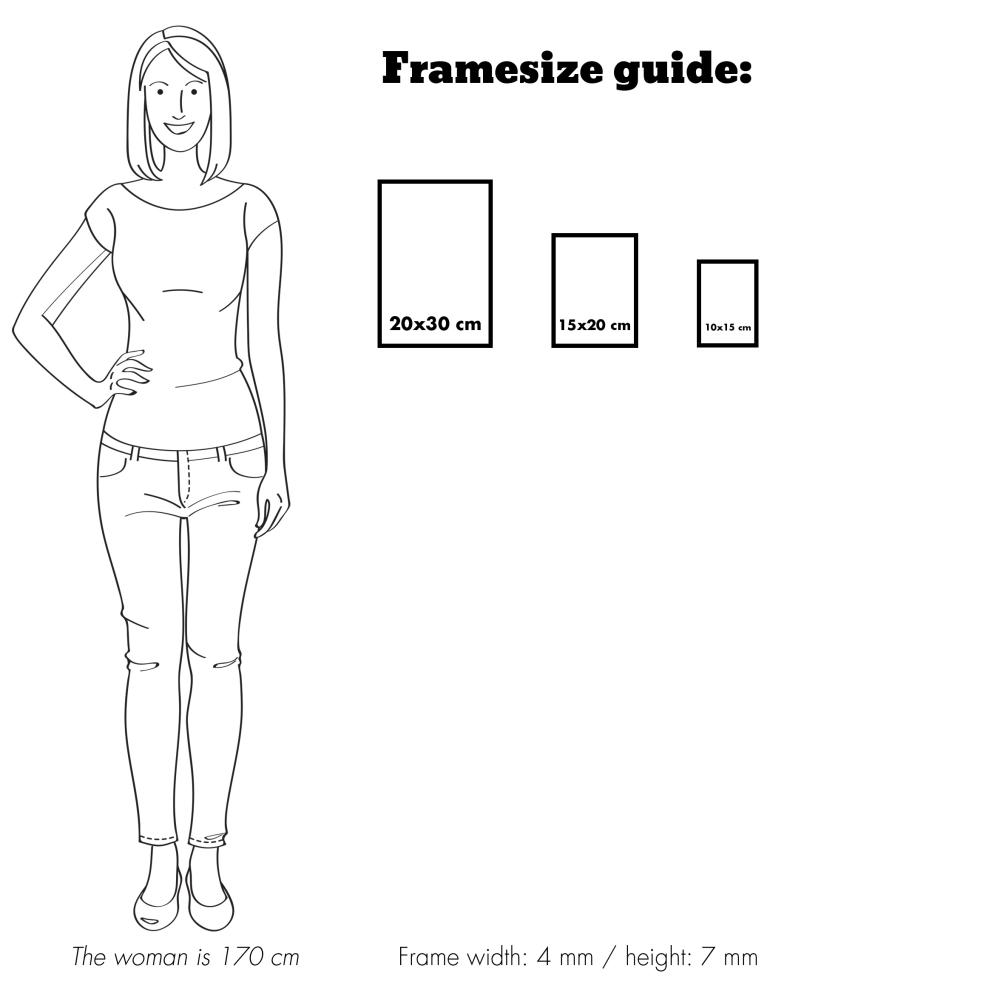 Kehys Sileä Metalli Kullanvärinen 20x30 cm