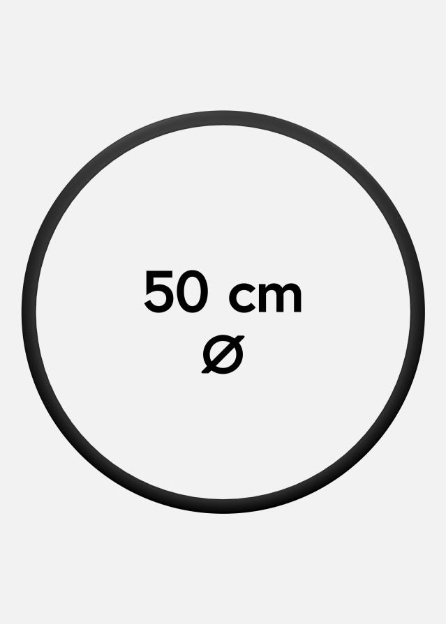 Pyöreä Kehys Akryylilasi Musta 50 cm Ø