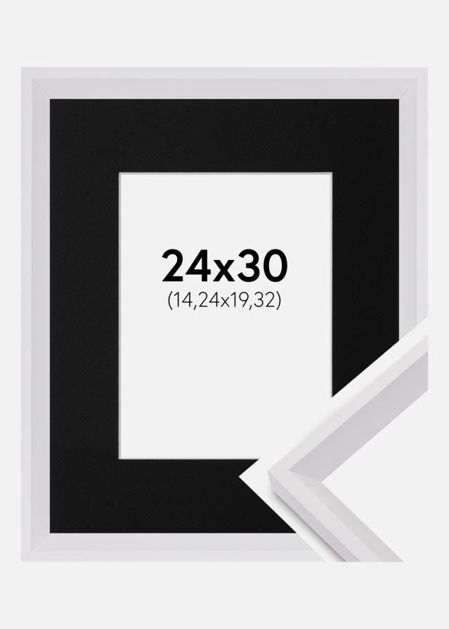 Kehys Globe Valkoinen 24x30 cm - Paspatuuri Musta 6x8 tuumaa