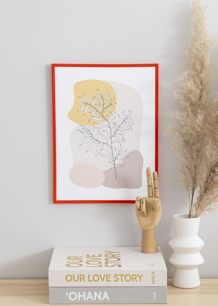 Kehys New Lifestyle Kirkas Punainen 50x70 cm - Paspatuuri Musta 16x24 tuumaa