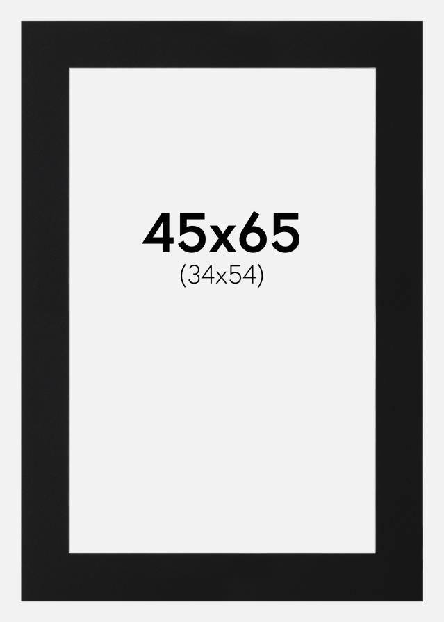 Paspatuuri Musta Standard (Valkoinen keskus) 45x65 cm (34x54)