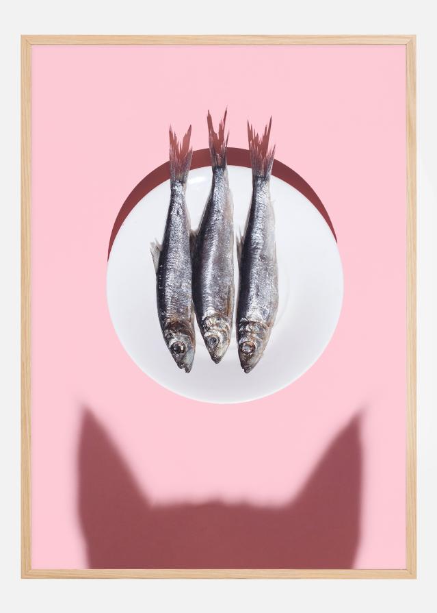 Cat wants fish Juliste