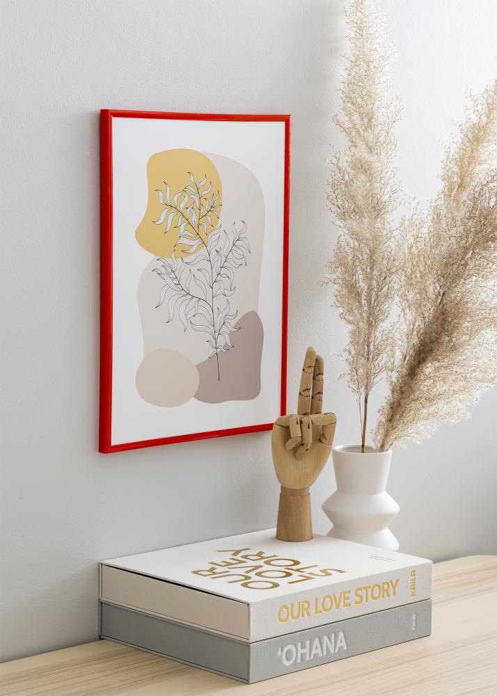 Kehys New Lifestyle Kirkas Punainen 50x70 cm - Paspatuuri Musta 16x24 tuumaa