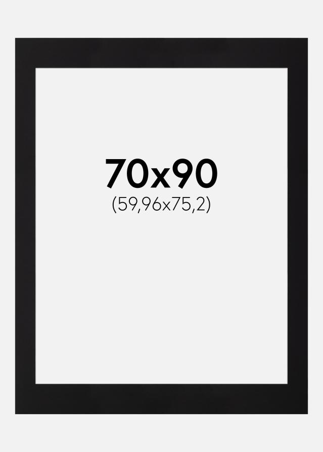 Paspatuuri Musta Standard (Valkoinen Keskus) 70x90 cm (59,96x75,2)