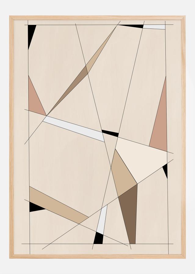 Geometric Beige art No.1 Juliste