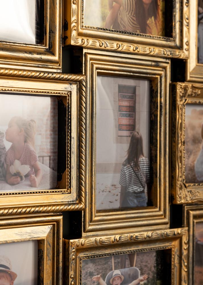 Retro Kollaasikehys Matta Kulta - 12 kuvalle