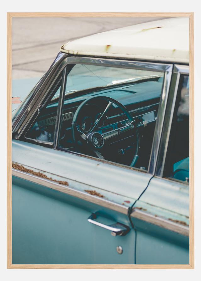 Old Blue Car Juliste