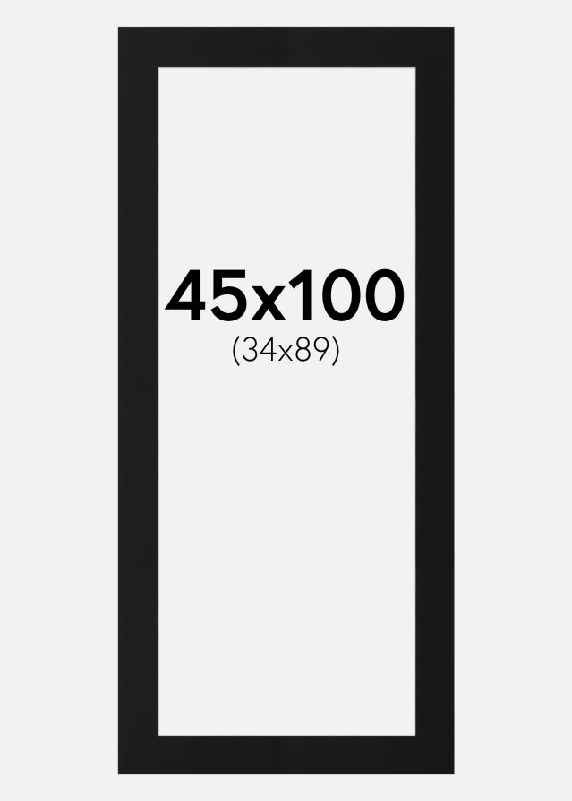 Paspatuuri Musta Standard (Valkoinen keskus) 45x100 cm (34x89)