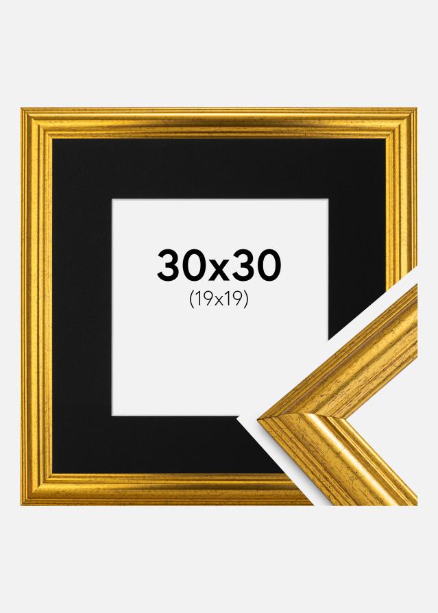 Kehys Västkusten Kulta 30x30 cm - Paspatuuri Musta 20x20 cm