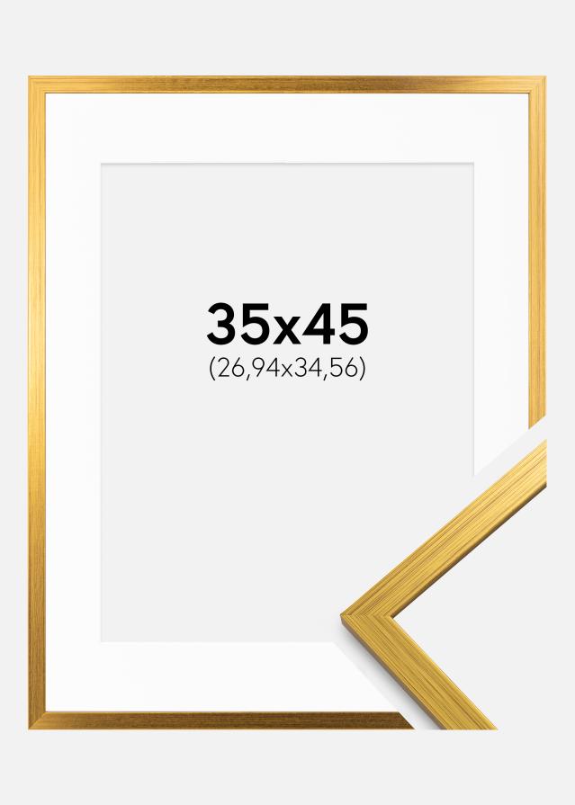 Kehys Edsbyn Kullanvärinen 35x45 cm - Passepartout Valkoinen 11x14 inches