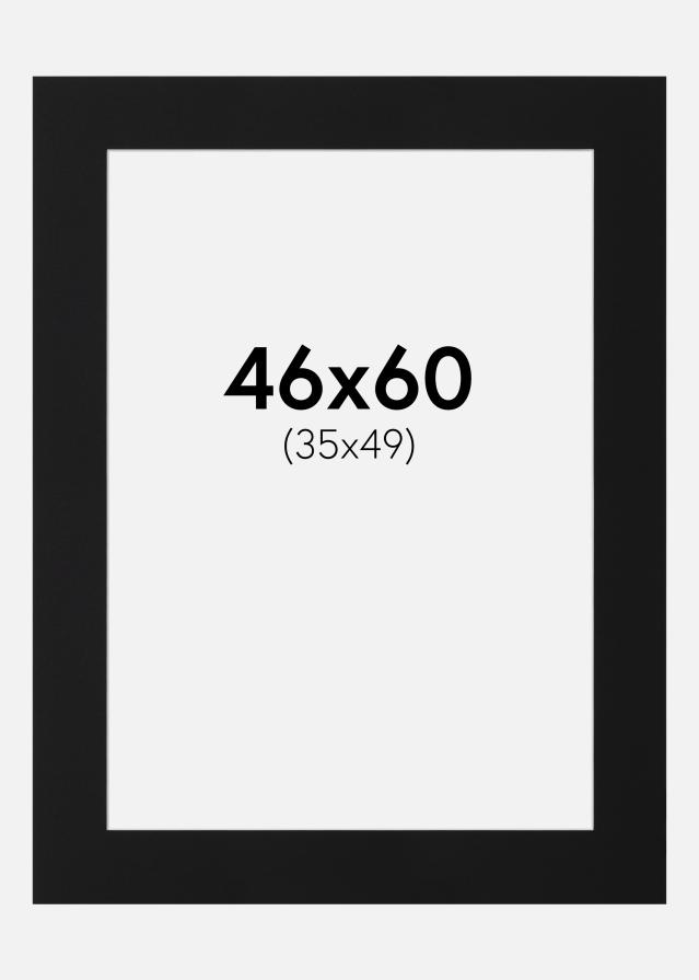 Paspatuuri Musta Standard (Valkoinen keskus) 46x60 cm (35x49)
