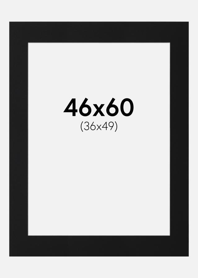 Paspatuuri Musta Standard (Valkoinen keskus) 46x60 cm (36x49)