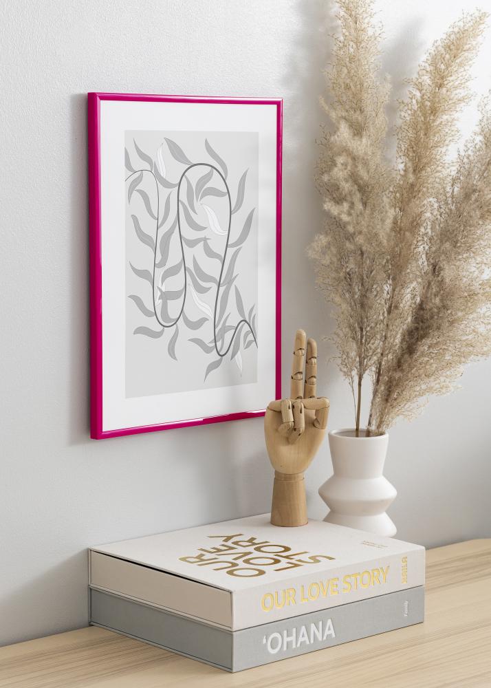 Kehys New Lifestyle Tummanroosa 70x100 cm - Paspatuuri Musta 61x91,5 cm