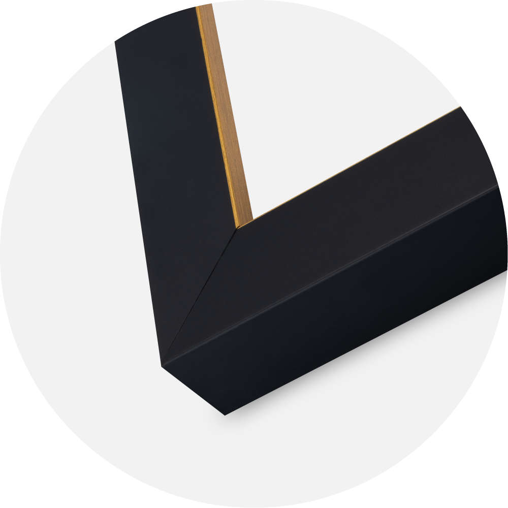 Kehys Sussex Akryylilasi Musta/Kulta 30x30 cm