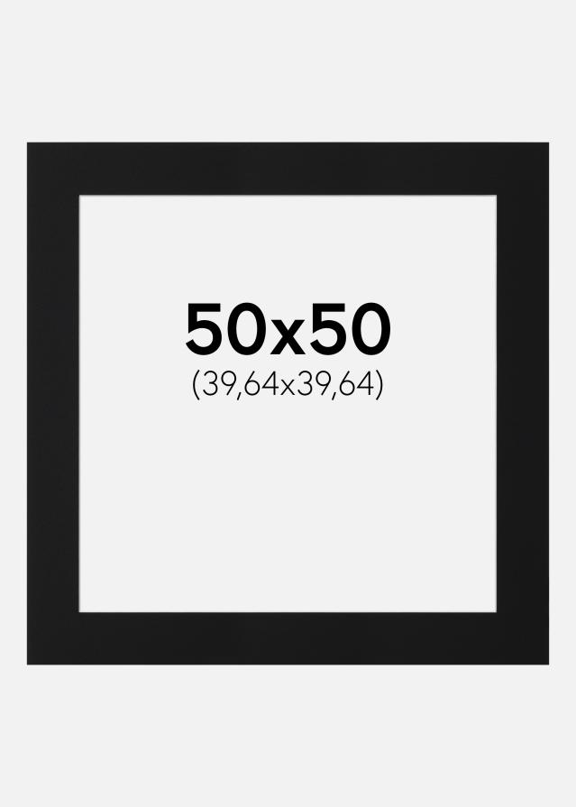 Paspatuuri Musta Standard (Valkoinen keskus) 50x50 cm (39,64x39,64)