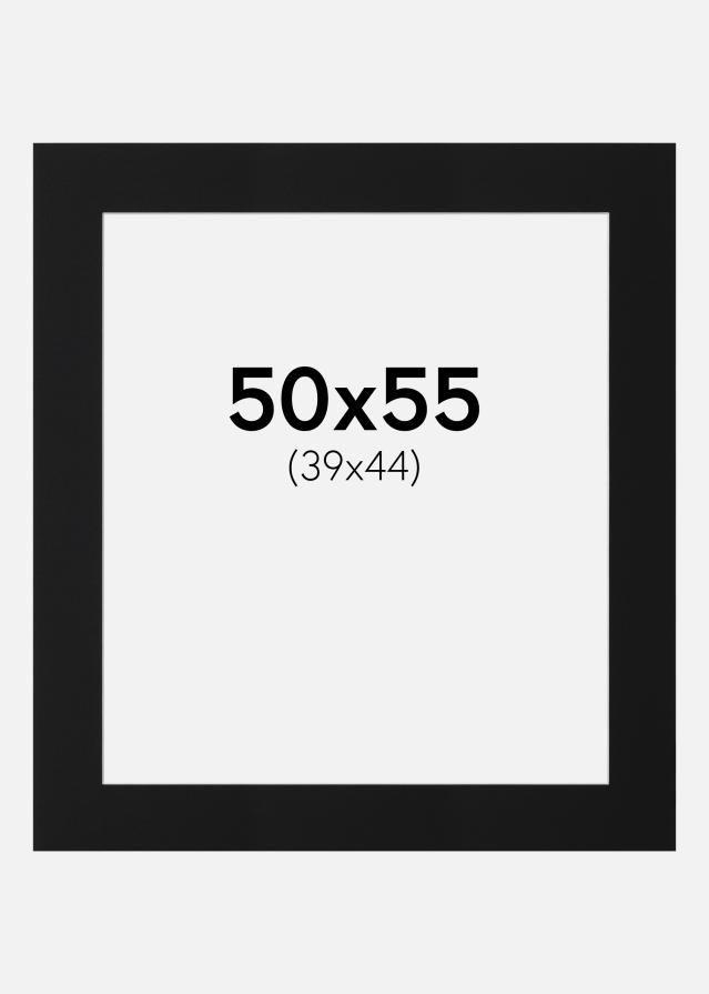 Paspatuuri Musta Standard (Valkoinen keskus) 50x55 cm (39x44)