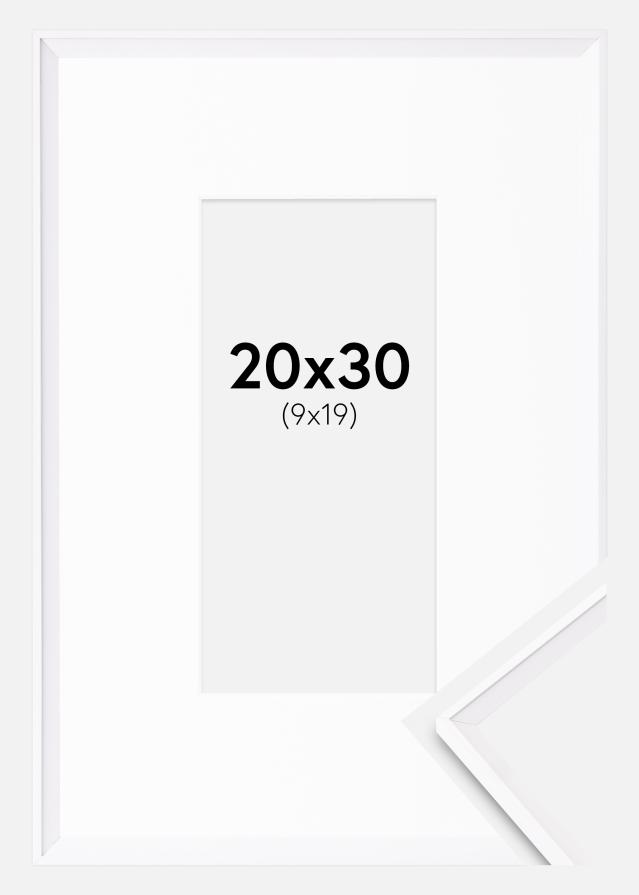 Kehys Desire Valkoinen 20x30 cm - Passepartout Valkoinen 10x20 cm