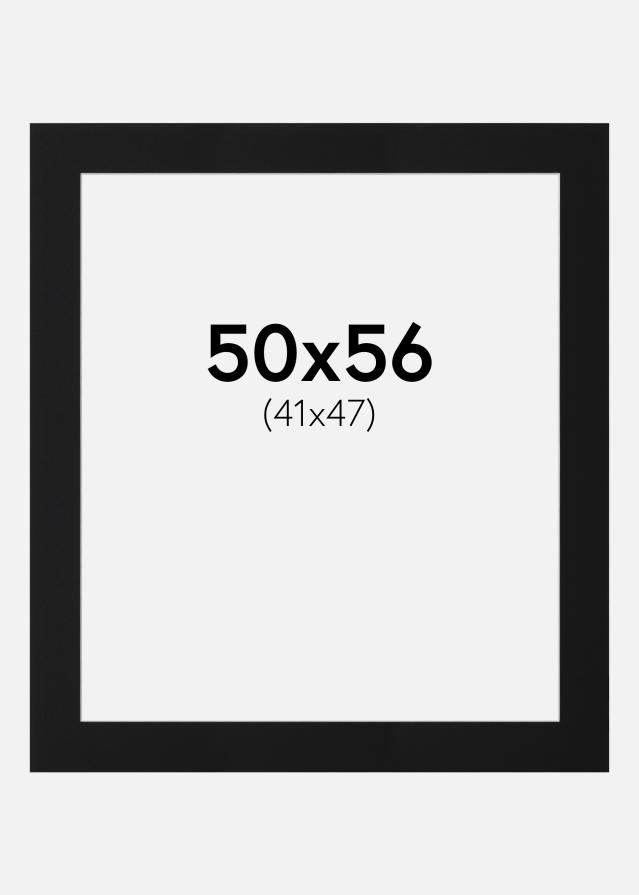 Paspatuuri Musta Standard (Valkoinen keskus) 50x56 cm (41x47)