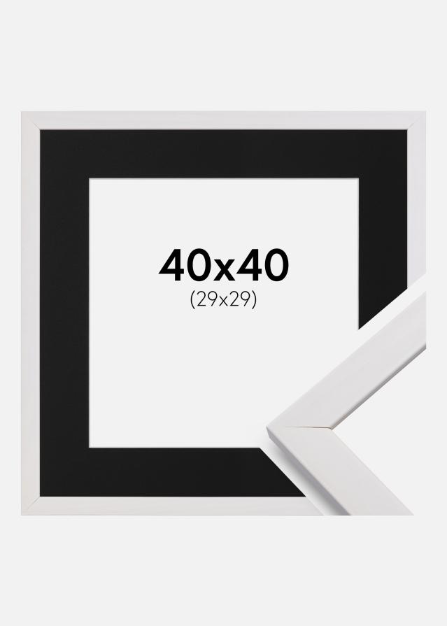Kehys Stilren Valkoinen 40x40 cm - Paspatuuri Musta 30x30 cm