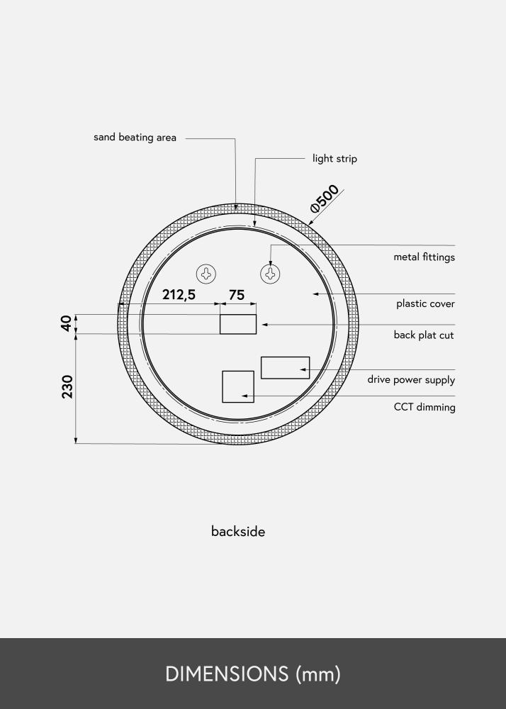 KAILA Peili Frost LED 50 cm Ø