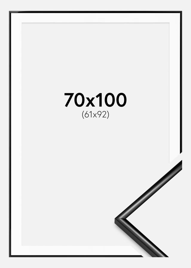 Kehys Scandi Musta 70x100 cm - Passepartout Valkoinen 62x93 cm
