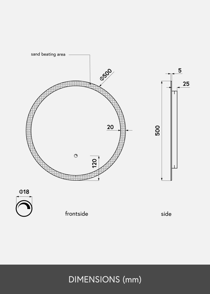 KAILA Peili Frost LED 50 cm Ø