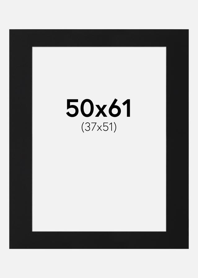 Paspatuuri Musta Standard (Valkoinen keskus) 50x61 cm (37x51)