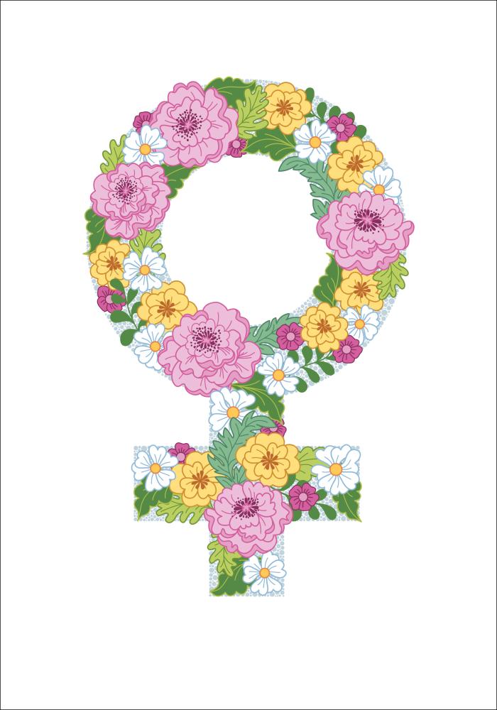 Feminist flower multi Juliste