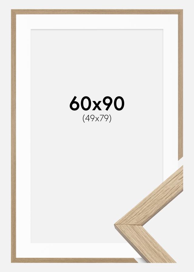 Kehys Stilren Tammi 60x90 cm - Passepartout Valkoinen 50x80 cm