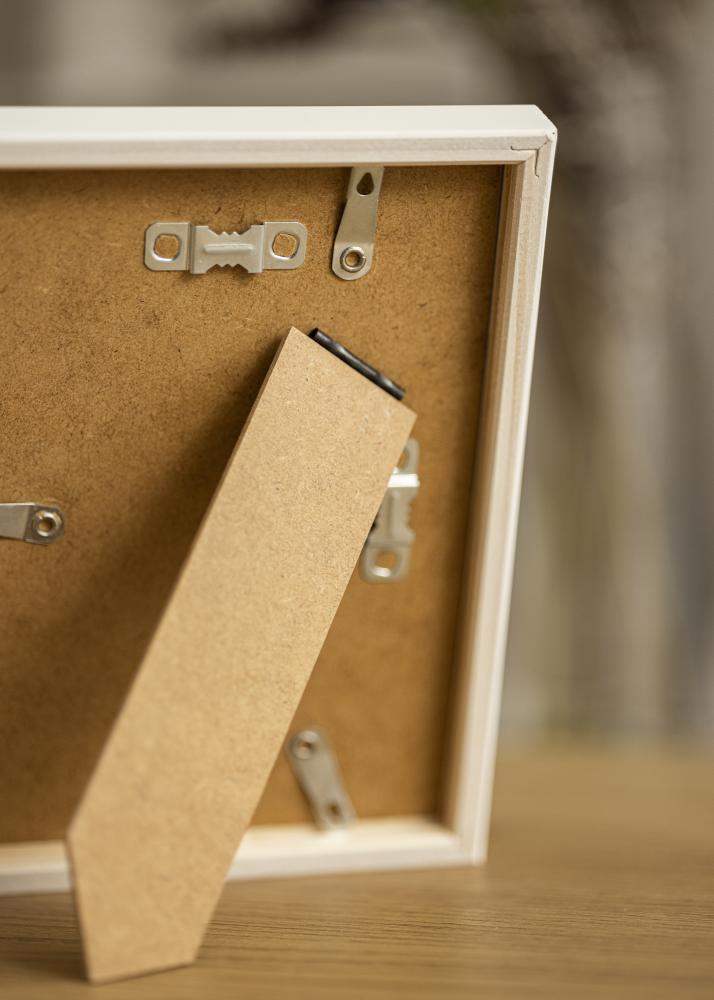 Kehys E-Line Valkoinen 13x18 cm - Passepartout Valkoinen 3,5x5 tuumaa