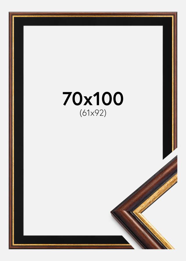 Kehys Siljan Ruskea 70x100 cm - Paspatuuri Musta 62x93 cm