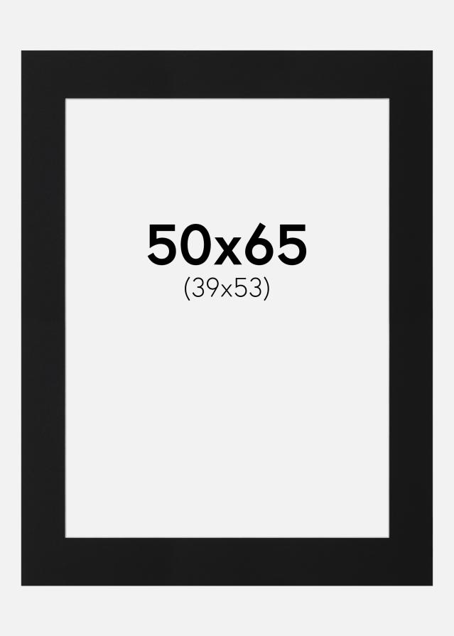 Paspatuuri Musta Standard (Valkoinen keskus) 50x65 cm (39x53)