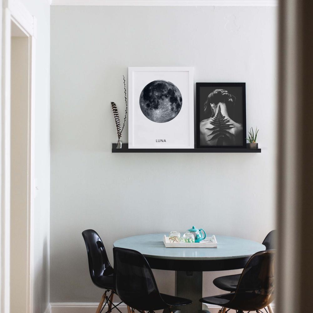 Tauluhylly Musta 140 cm