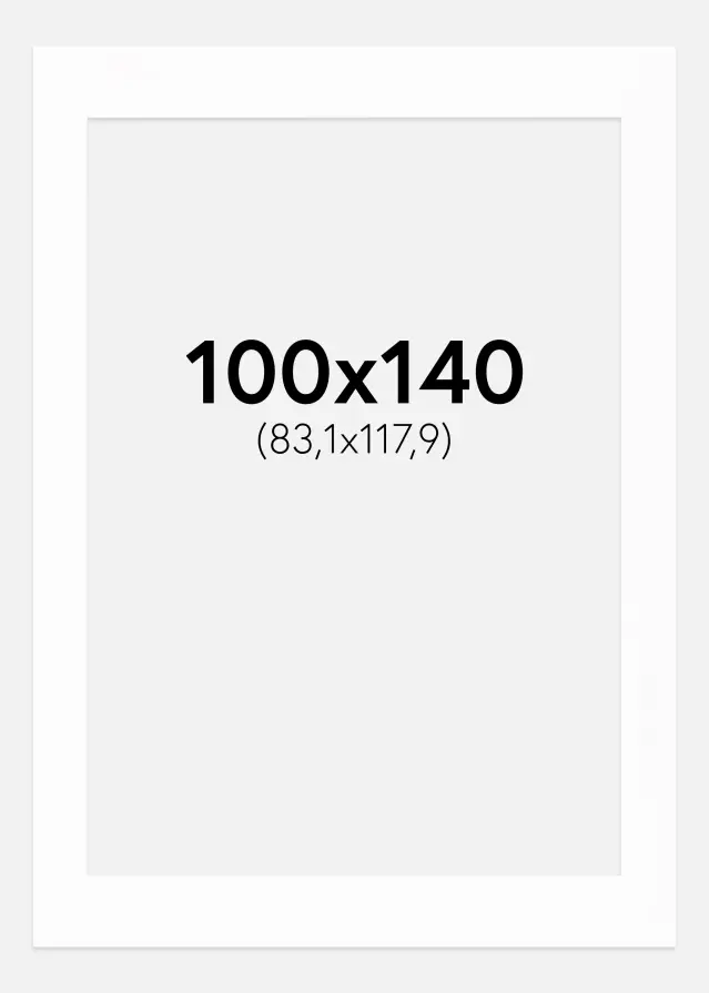 Paspatuuri Canson Valkoinen (Valkoinen keskus) 100x140 cm (83,1x117,9)