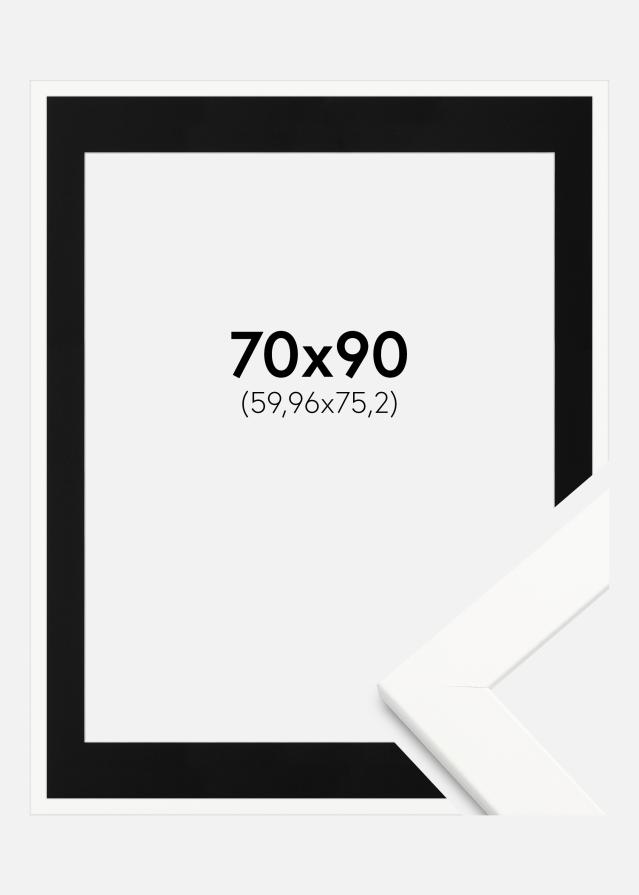 Kehys Trendline Valkoinen 70x90 cm - Paspatuuri Musta 24x30 tuumaa