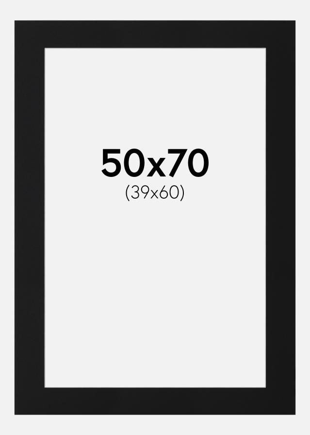 Paspatuuri Musta Standard (Valkoinen keskus) 50x70 cm (39x60)