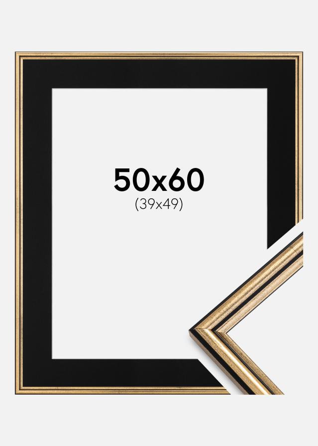 Kehys Horndal Kulta 50x60 cm - Paspatuuri Musta 40x50 cm