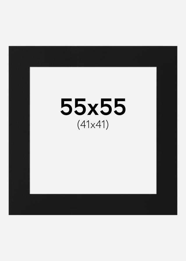 Paspatuuri Musta Standard (Valkoinen keskus) 55x55 cm (41x41)
