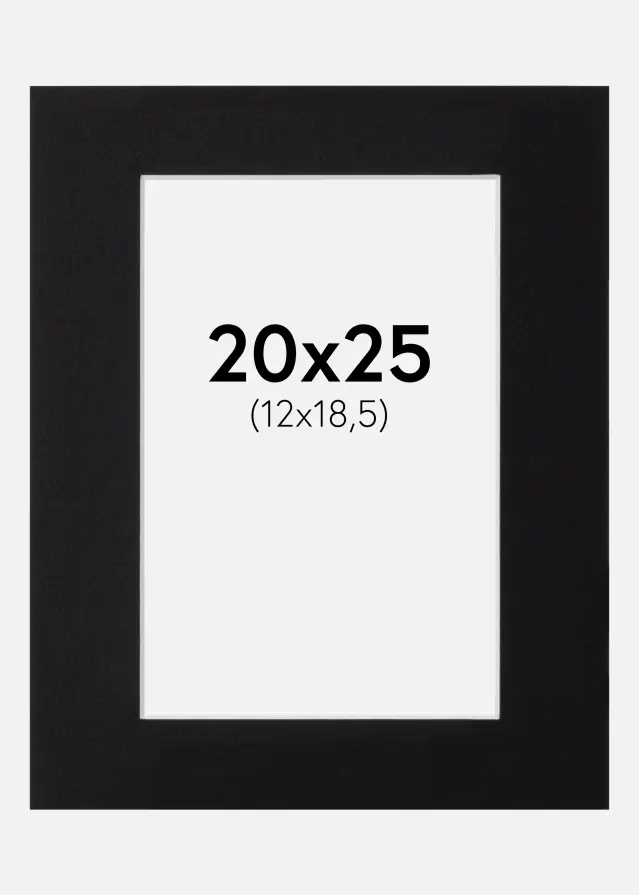 Paspatuuri Canson Musta (Valkoinen keskus) 20x25 cm (12x18,5)