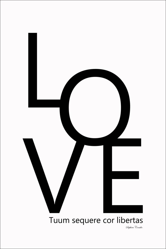 Love text art Juliste