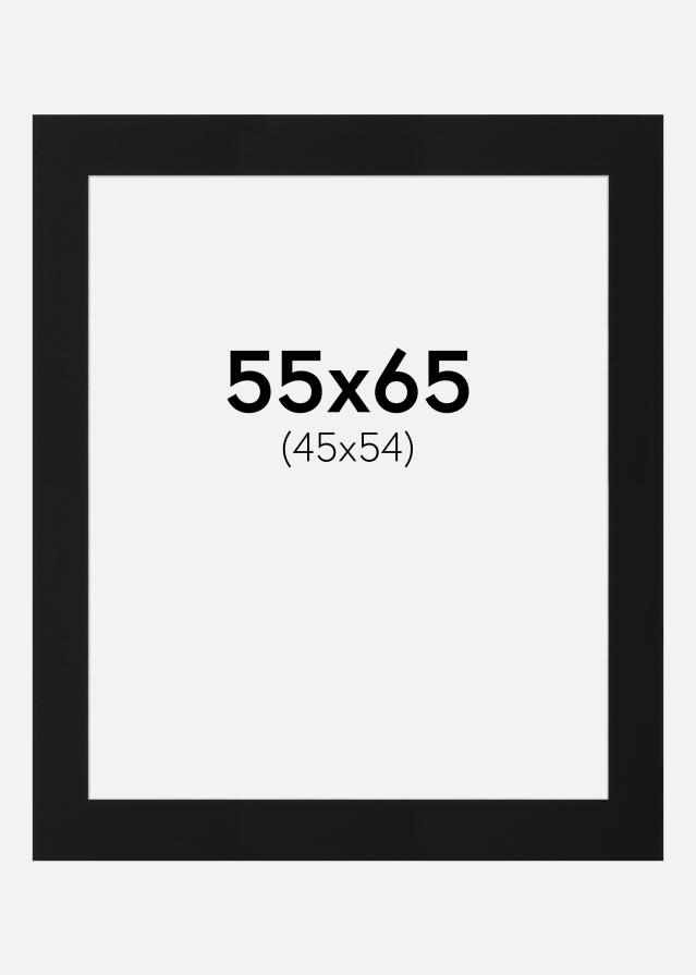 Paspatuuri Musta Standard (Valkoinen keskus) 55x65 cm (45x54)