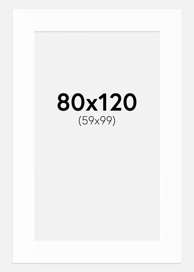 Paspatuuri Valkoinen (Valkoinen keskus) 80x120 cm (59x99)