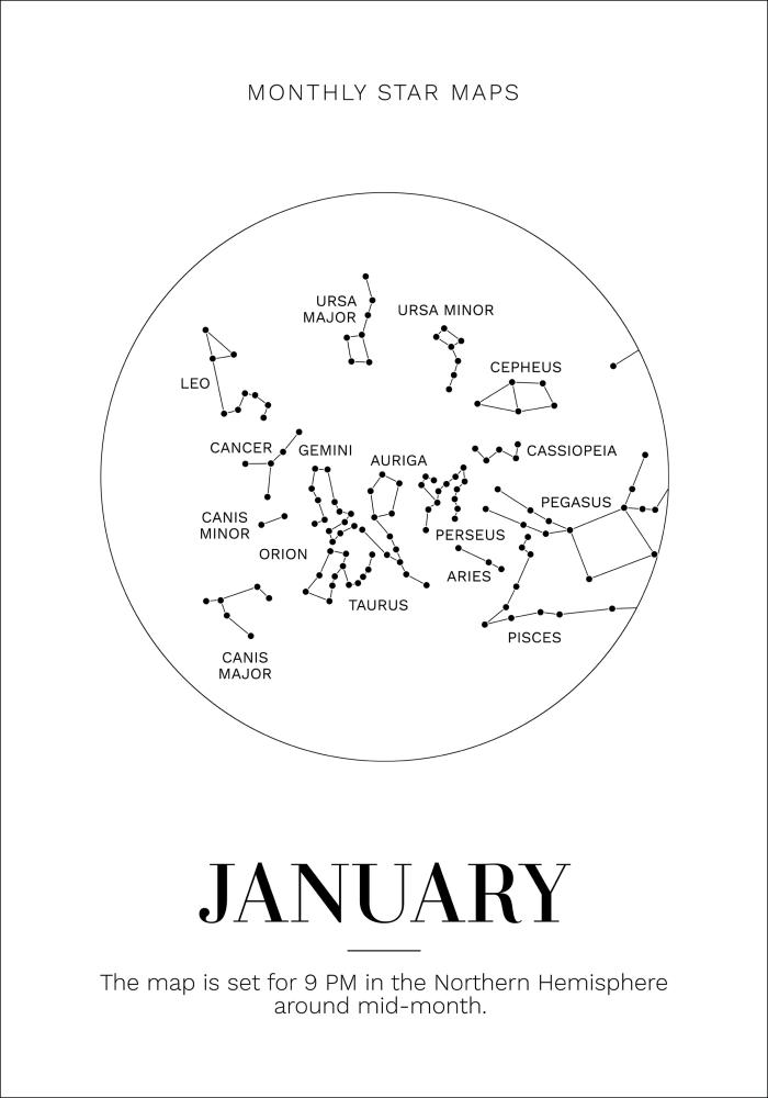Monthly star January Juliste