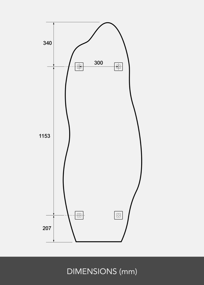 Peili Echo 60x170 cm